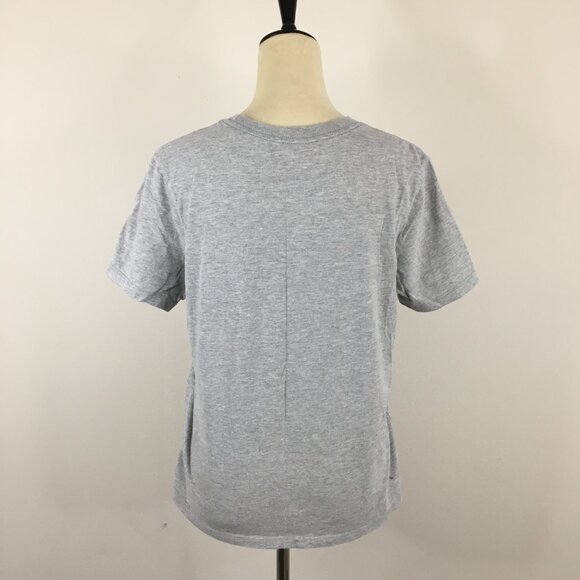 THE NORTH FACE Gray White Logo Print Short Sleeve Shirt - Picture 7 of 7